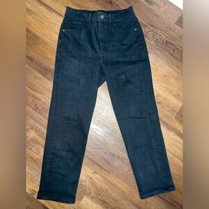 Express Black Vintage Fade Mom Jean